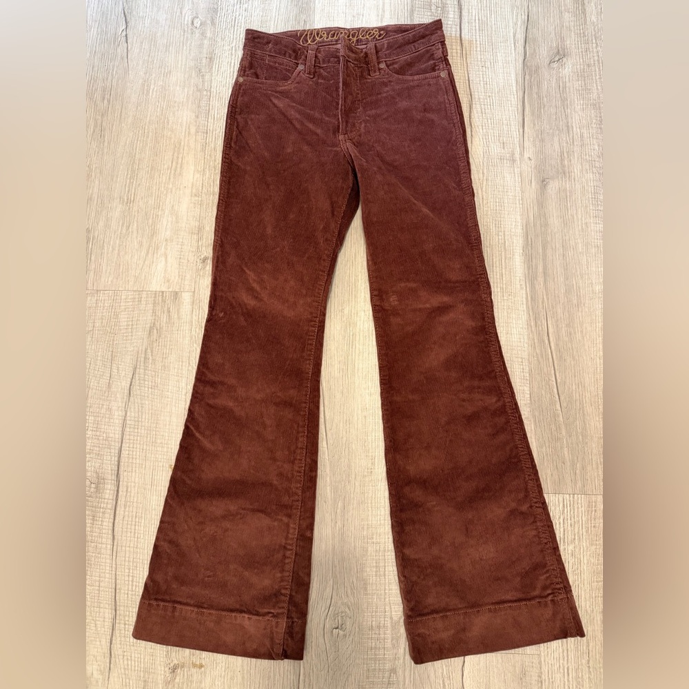 Wrangler Women's Brown Flare Jeans corduroy